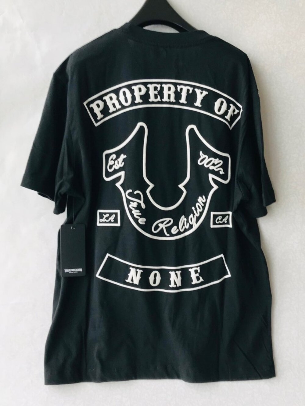 True Religion Men's Property of none Logo Short Sleeve T-Shirt